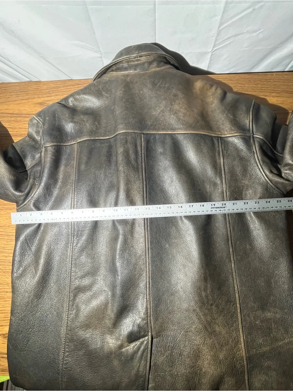 Vintage Andrew Marc Wilsons Leather Distressed Brown Leather Jacket MENS L 74847